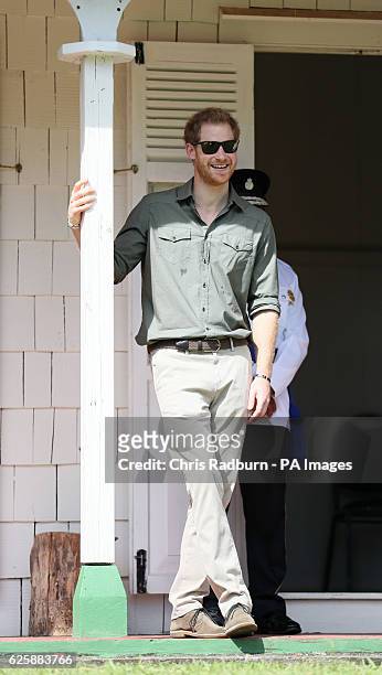 Prince Harry during a visit to the Botanic Gardens in Kingstown, Saint Vincent and the Grenadines, during the second leg of his Caribbean tour.