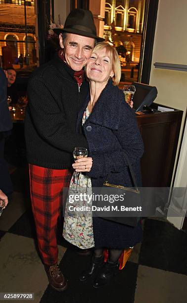 Mark Rylance and Claire van Kampen attend the press night after party for "Nice Fish" at Villandry on November 25, 2016 in London, England.