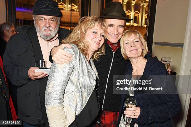 Co-author Louis Jenkins, producer Sonia Friedman, co-author/actor Mark Rylance and director Claire van Kampen attend the press night after party for...