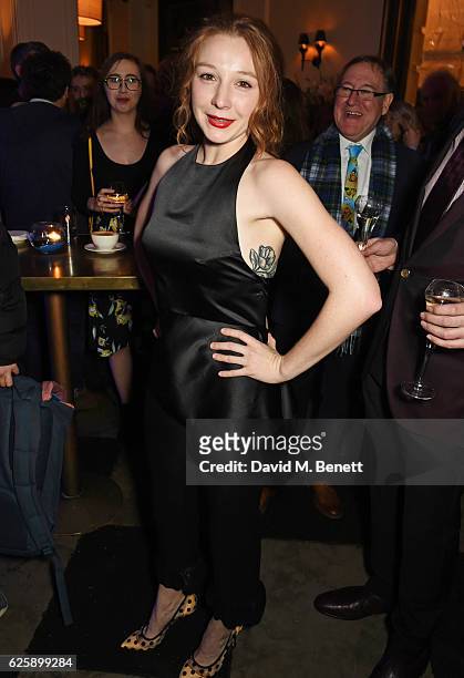 Cast member Kayli Carter attends the press night after party for "Nice Fish" at Villandry on November 25, 2016 in London, England.