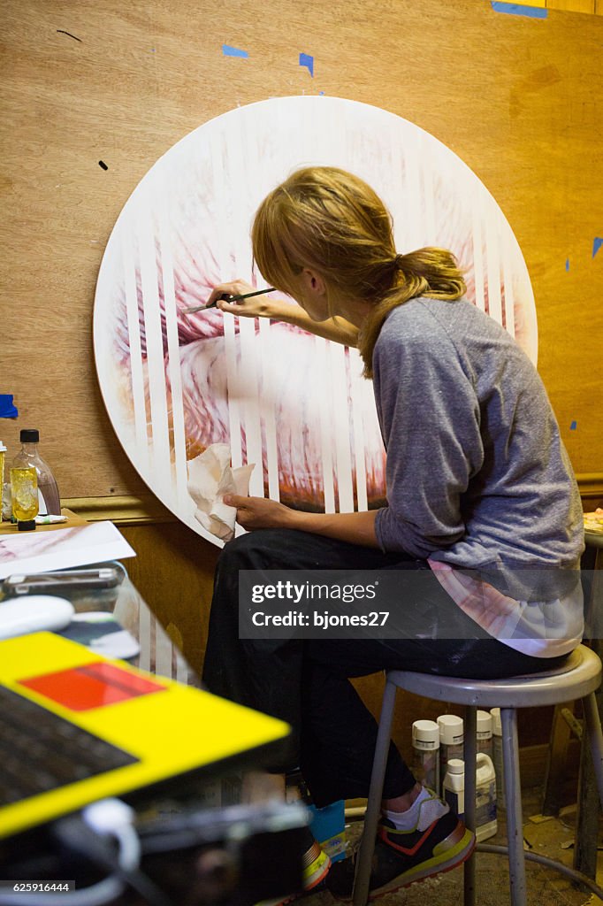 Female Painter in Studio