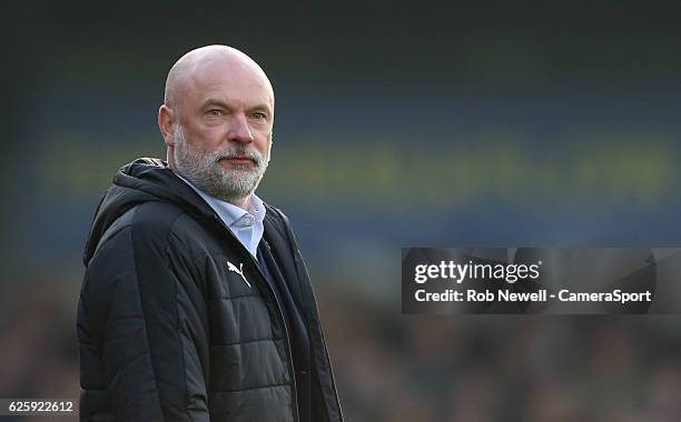 Fleetwood Town manager Uwe Rosler during the Sky Bet League One match between AFC Wimbledon and Fleetwood Town at The Cherry Red Records Stadium on...