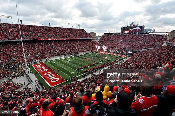 General view of Ohio Stadium prior to the game between the Michigan Wolverines and Ohio State Buckeyes on November 26, 2016 in Columbus, Ohio.