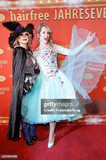 German actress Tina Ruland and german moderator Katja Burkard attend the Hollywood Superhero Fairytale Night hosted by Jens Hilbert on November 26,...