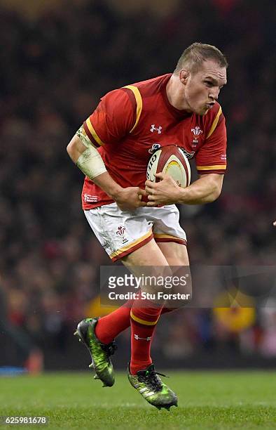 Gethin Jenkins of Wales in action during the International match between Wales and South Africa at Principality Stadium on November 26, 2016 in...
