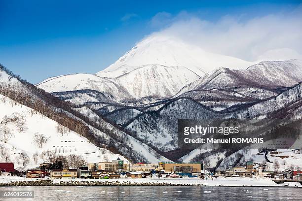 view of rausu - shiretoko stock pictures, royalty-free photos & images