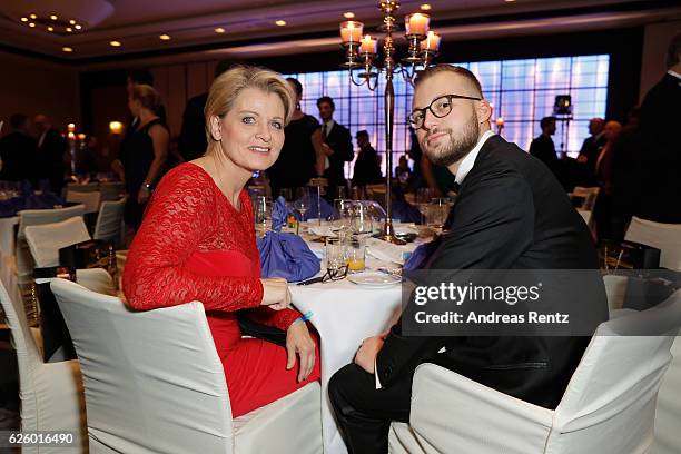 Andrea Spatzek with her son Alexander Spatzek attend the charity event dolphin aid gala - 'Dolphin's Night' at InterContinental Hotel on November 26,...