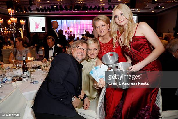 Martin Krug, Barbara Sturm, Andrea Spatzek and Anna Hiltrop attend the charity event dolphin aid gala - 'Dolphin's Night' at InterContinental Hotel...