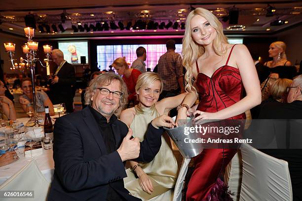 Martin Krug, Barbara Sturm and Anna Hiltrop attend the charity event dolphin aid gala - 'Dolphin's Night' at InterContinental Hotel on November 26,...