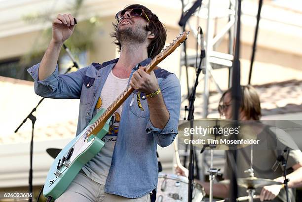 Robert Schwartzman of Rooney performs during the KAABOO Del Mar music festival on September 17, 2016 in Del Mar, California.
