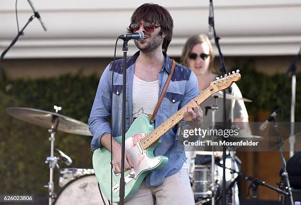Robert Schwartzman of Rooney performs during the KAABOO Del Mar music festival on September 17, 2016 in Del Mar, California.