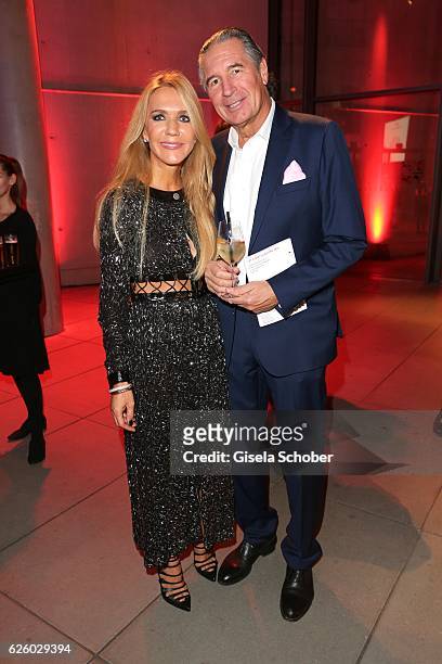 Urs Brunner and his wife Daniela Brunner during the PIN Party - Let's party 4 art' at Pinakothek der Moderne on November 26, 2016 in Munich, Germany.
