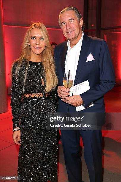 Urs Brunner and his wife Daniela Brunner during the PIN Party - Let's party 4 art' at Pinakothek der Moderne on November 26, 2016 in Munich, Germany.