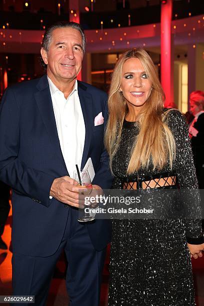 Urs Brunner and his wife Daniela Brunner during the PIN Party - Let's party 4 art' at Pinakothek der Moderne on November 26, 2016 in Munich, Germany.