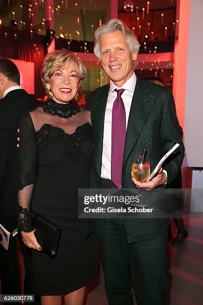 Ingvild Goetz and her husband Dr. Stephan Goetz during the PIN Party - Let's party 4 art' at Pinakothek der Moderne on November 26, 2016 in Munich,...