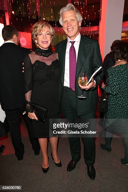 Ingvild Goetz and her husband Dr. Stephan Goetz during the PIN Party - Let's party 4 art' at Pinakothek der Moderne on November 26, 2016 in Munich,...