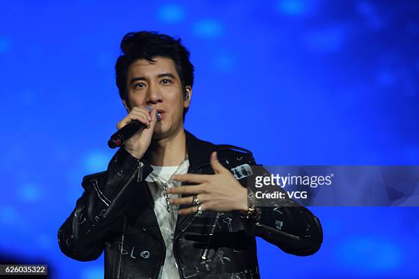 Singer Wang Leehom performs onstage during a starts concert on November 26, 2016 in Jinan, Shandong Province of China.