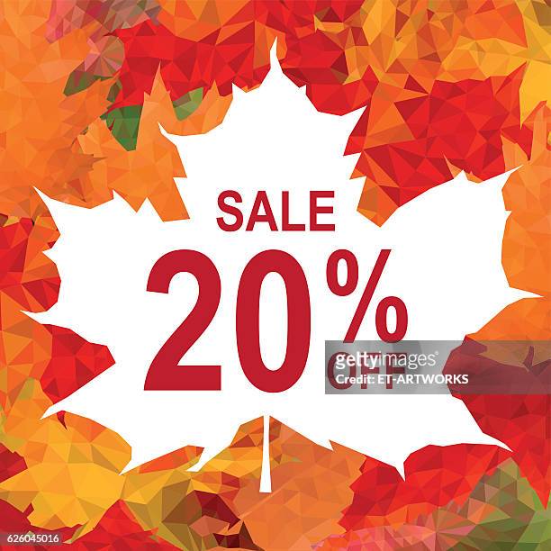 autumn sale - 20 per cent stock illustrations
