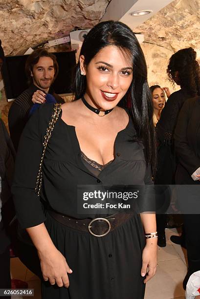 Presenter Ayem Nour from Mad Mag NRJ12 TV attend L.A. Girl Paris Cosmetics Launch and Fahaid Sanober 8TH Anniversary Cocktail at 32 rue Faubourg...