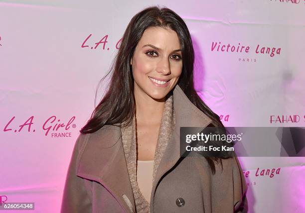 Ludivine Sagna wife of footballer Bacary Sagna attends L.A. Girl Paris Cosmetics Launch and Fahaid Sanober 8TH Anniversary Cocktail at 32 rue...