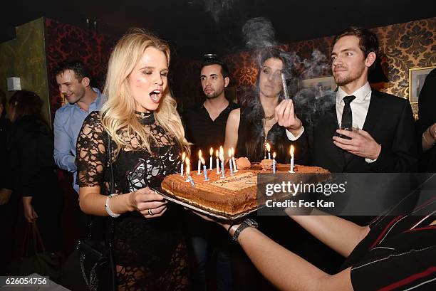 Model Julie Jardon attends Julie Jardon 22 years Anniversary Party at Club des Princesses on November 26, 2016 in Paris, France.