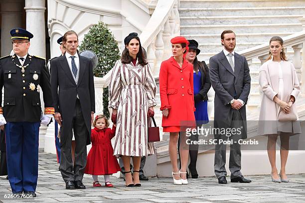 Prince Albert II of Monaco, Andrea Casiraghi, India Casiraghi, Tatiana Santo Domingo, Charlotte Casiraghi, Pierre Casiraghi and Beatrice Borromeo...