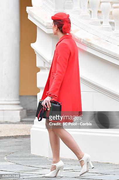 Charlotte Casiraghi attends the Monaco National Day Celebrations in the Monaco Palace Courtyard on November 19, 2016 in Monaco, Monaco.