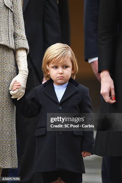 Sasha Casiraghi attends the Monaco National Day Celebrations in the Monaco Palace Courtyard on November 19, 2016 in Monaco, Monaco.