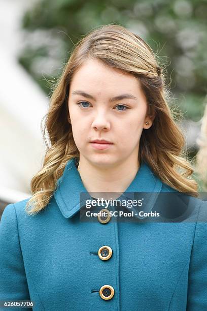 Princess Alexandra of Hanover attends the Monaco National Day Celebrations in the Monaco Palace Courtyard on November 19, 2016 in Monaco, Monaco.