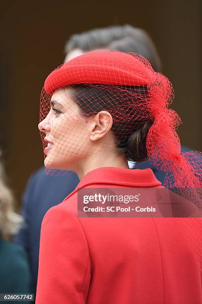 Charlotte Casiraghi attends the Monaco National Day Celebrations in the Monaco Palace Courtyard on November 19, 2016 in Monaco, Monaco.