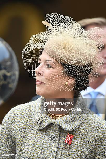 Princess Caroline of Hanover attends the Monaco National Day Celebrations in the Monaco Palace Courtyard on November 19, 2016 in Monaco, Monaco.