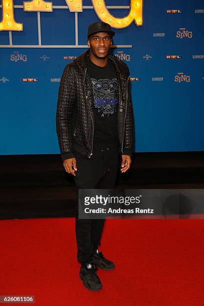 Anthony Modeste attends the European premiere of 'Sing' at Cinedom on November 27, 2016 in Cologne, Germany.