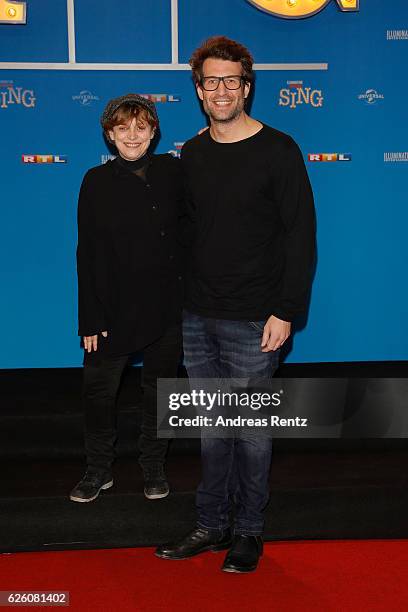 Katharina Thalbach and Daniel Hartwich attend the European premiere of 'Sing' at Cinedom on November 27, 2016 in Cologne, Germany.