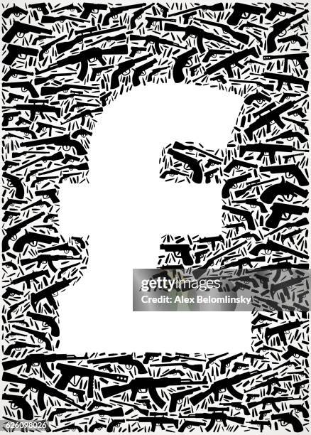 pound gun black icon pattern background - guns background stock illustrations