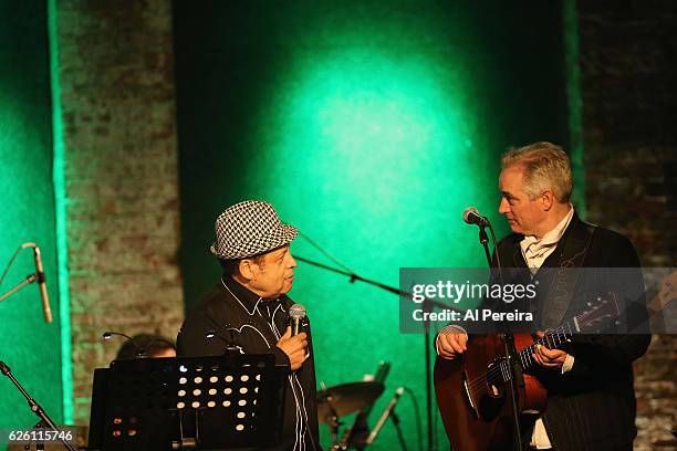 Garland Jeffreys and Wesley Stace perform as part of Wesley Stace's Cabinet of Wonders at City Winery on November 26, 2016 in New York City.