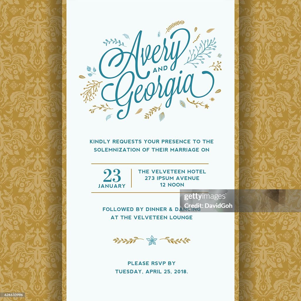 Floral Wedding Invitation Template