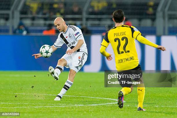 Michal Pazdan of Legia Warschau in action during the UEFA Champions League First Qualifying Round 2nd Leg match between Borussia Dortmund and Legia...
