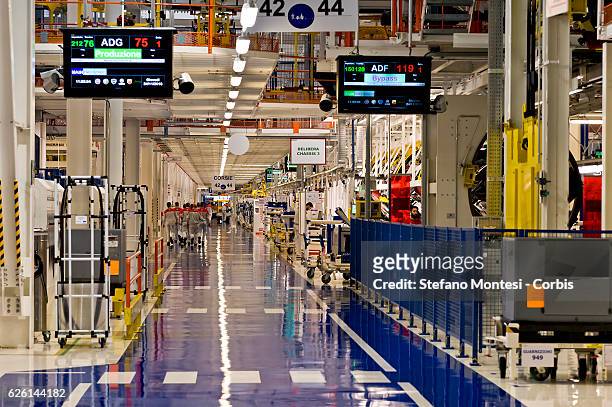 The Assembly Lines where assemble Alfa Romeo Giulia is assembled in the Cassino Assembly Plant FCA Group on November 24, 2016 in Cassino, Italy. In...