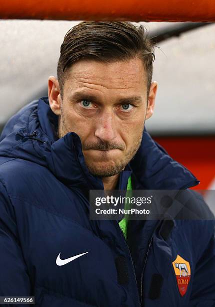 Francesco Totti of AS Roma during the Italian Serie A football match between AS Roma and Pescara on November 27, 2016 at Rome's Olympic stadium. .