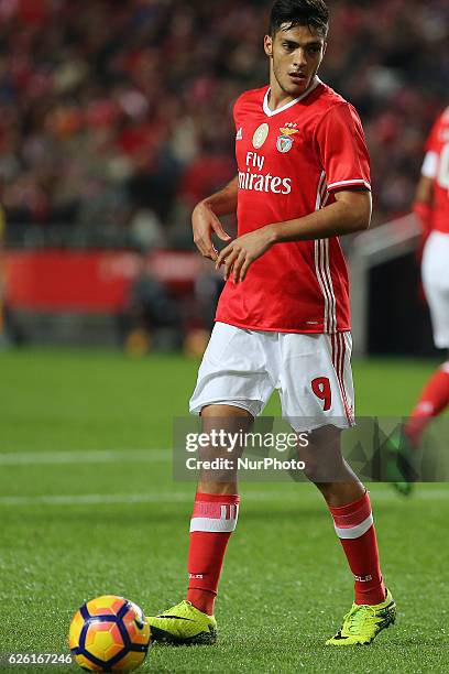 Benficas forward Raul Jimenez from Mexico during Premier League 2016/17 match between SL Benfica and Moreirense FC, at Estadio da Luz in Lisbon on...