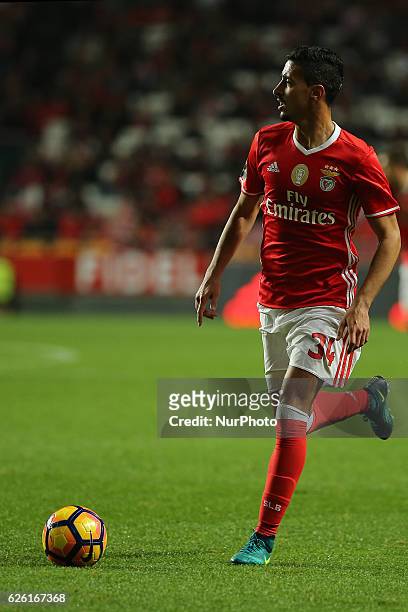 Benficas defender Andre Almeida from Portugal during Premier League 2016/17 match between SL Benfica and Moreirense FC, at Estadio da Luz in Lisbon...