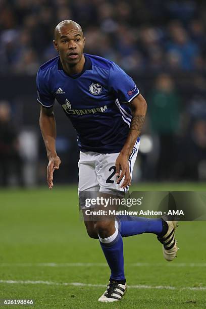 Naldo of FC Schalke 04 during the UEFA Europa League match between FC Schalke 04 and OGC Nice at Veltins-Arena on November 24, 2016 in Gelsenkirchen,...