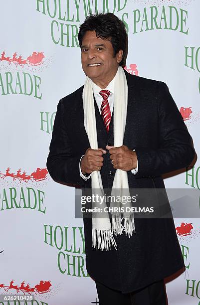 Erik Estrada arrives for the 85th annual Hollywood Christmas Parade on Hollywood Boulevard in Hollywood, on November 27, 2016. / AFP / CHRIS DELMAS