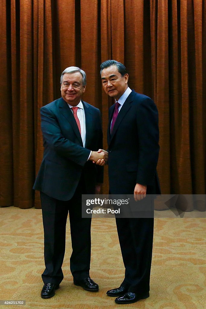 U.N. Secretary-General-designate Antonio Guterres Visits Beijing