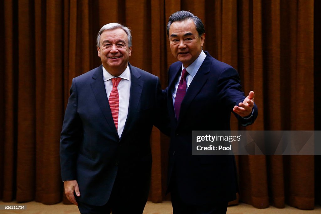 U.N. Secretary-General-designate Antonio Guterres Visits Beijing