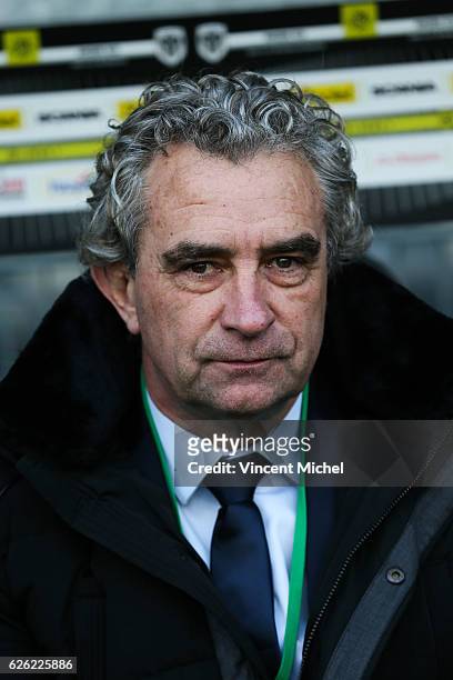 Dominqiue Rocheteau of Saint-Etienne during the French Ligue 1 match between Angers and Saint Etienne on November 27, 2016 in Angers, France.