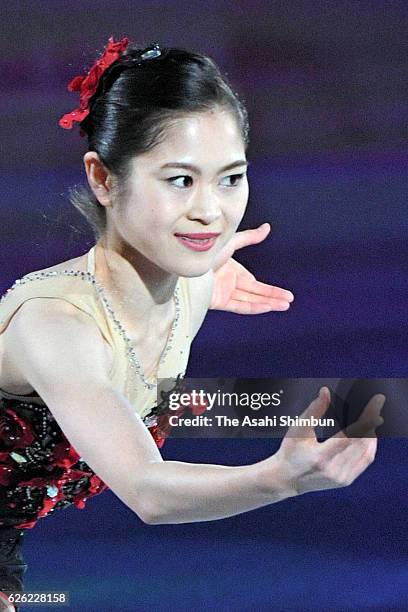 Satoko Miyahara of Japan performs in the gala exhibition during the ISU Grand Prix of Figure Skating NHK Trophy at Makomanai Ice Arena on November...