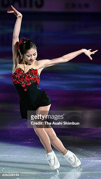 Satoko Miyahara of Japan performs in the gala exhibition during the ISU Grand Prix of Figure Skating NHK Trophy at Makomanai Ice Arena on November...
