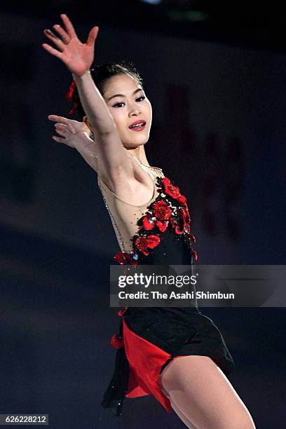 Satoko Miyahara of Japan performs in the gala exhibition during the ISU Grand Prix of Figure Skating NHK Trophy at Makomanai Ice Arena on November...