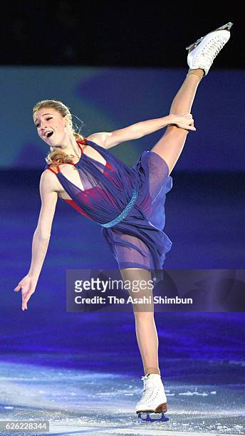Maria Sotskova of Russia performs in the gala exhibition during the ISU Grand Prix of Figure Skating NHK Trophy at Makomanai Ice Arena on November...